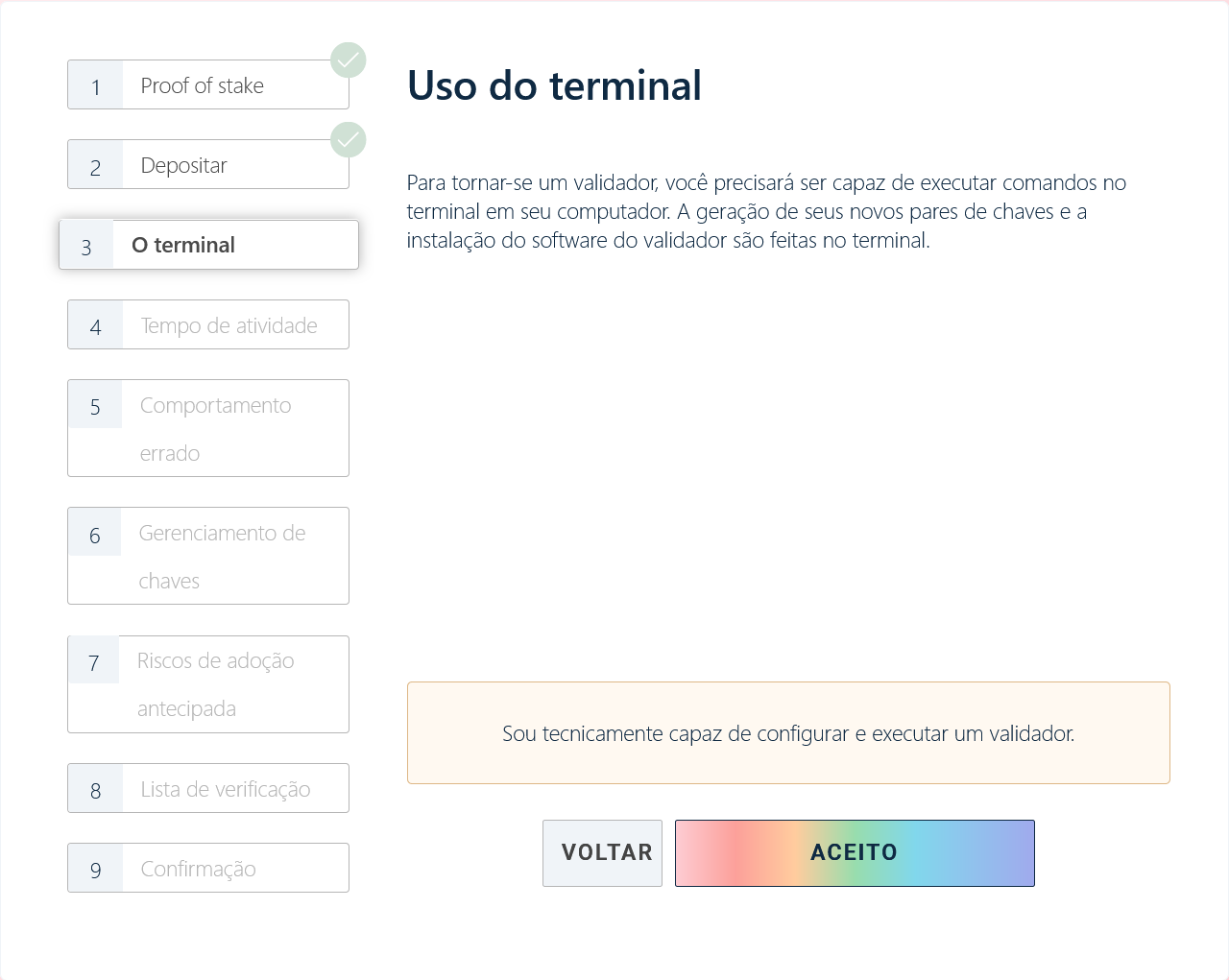 Usando o terminal